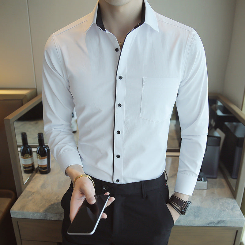 Men's classic long-sleeve cotton shirt Lisslune