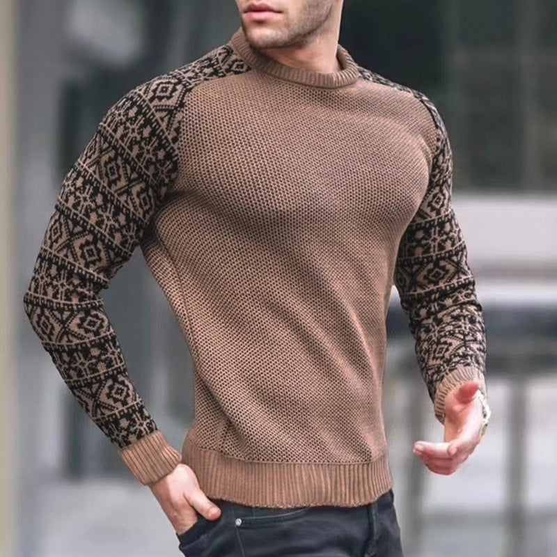 Men's knitted sweater with graphic pattern Lisslune