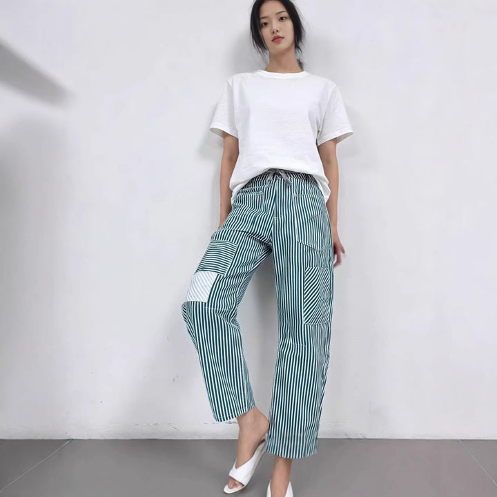 Damen weite Cargo-Hose mit praktischen Taschen und einzigartigem Design Lisslune