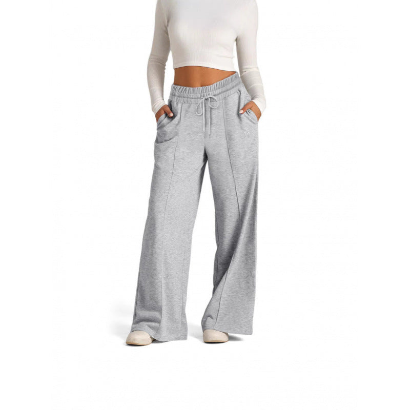 Women’s wide jogging pants with elastic waistband and side pockets Lisslune