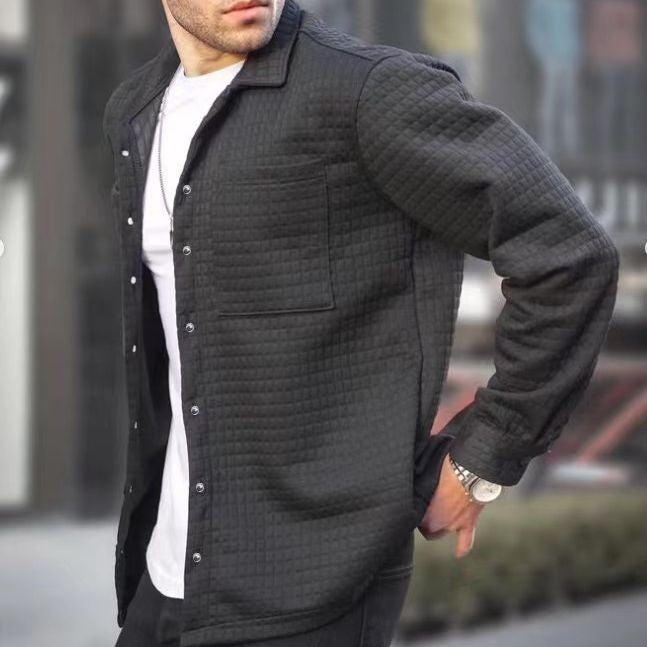 Men's quilted casual jacket with practical pockets and stylish design Lisslune
