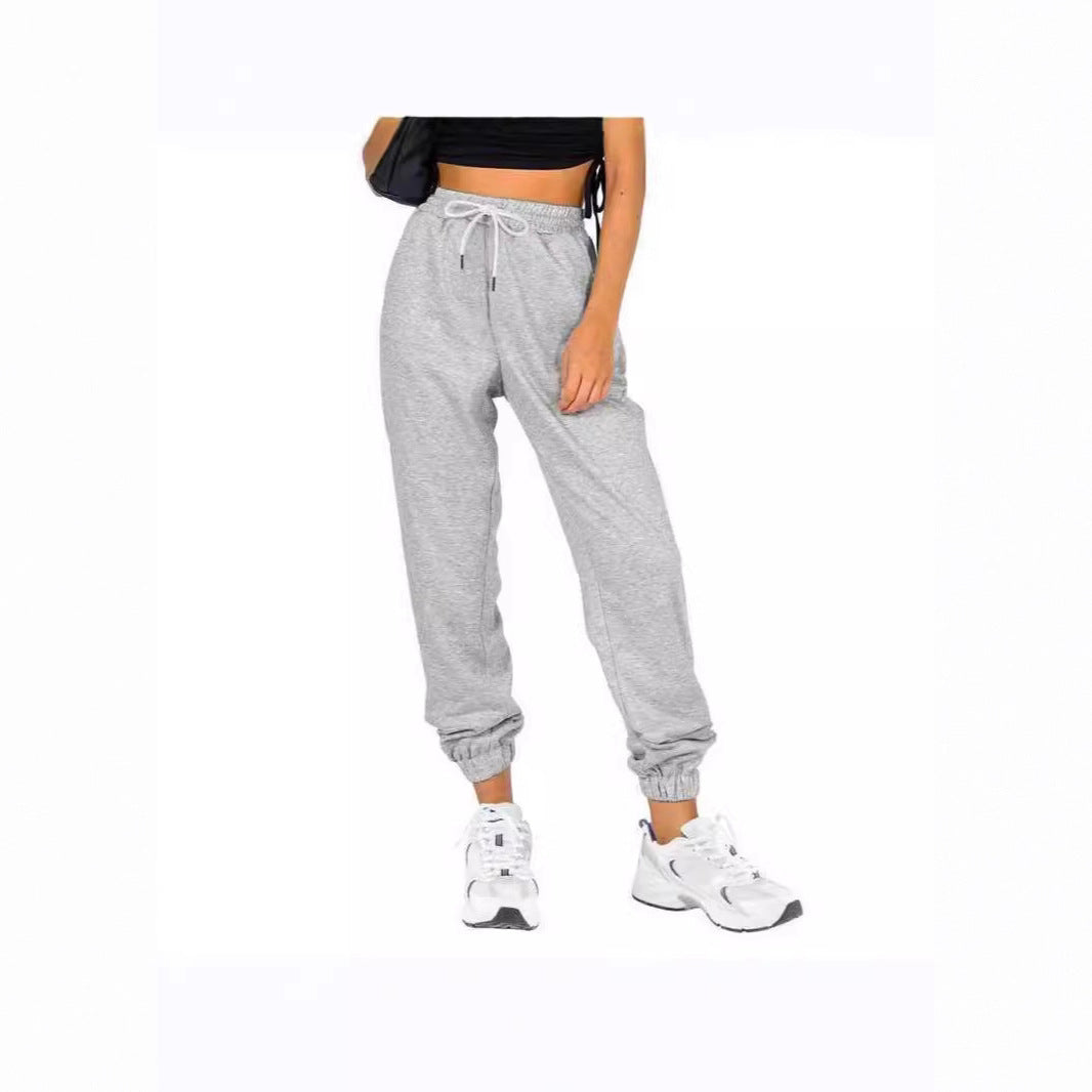 Women Comfortable Relaxed Fit Jogging Pants with Elastic Waistband and Practical Pockets Lisslune