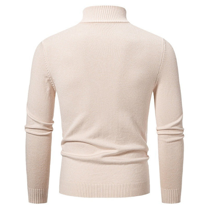 Men's fashionable knitted sweater with stand-up collar and zipper Lisslune