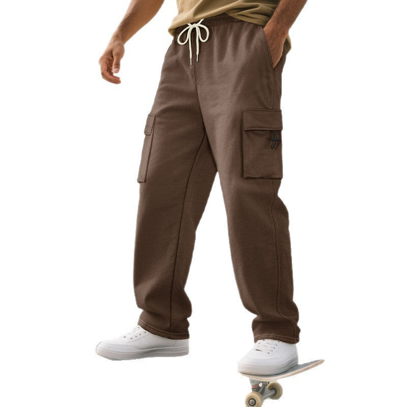 Men's cargo pants with elastic waistband and practical side pockets Lisslune