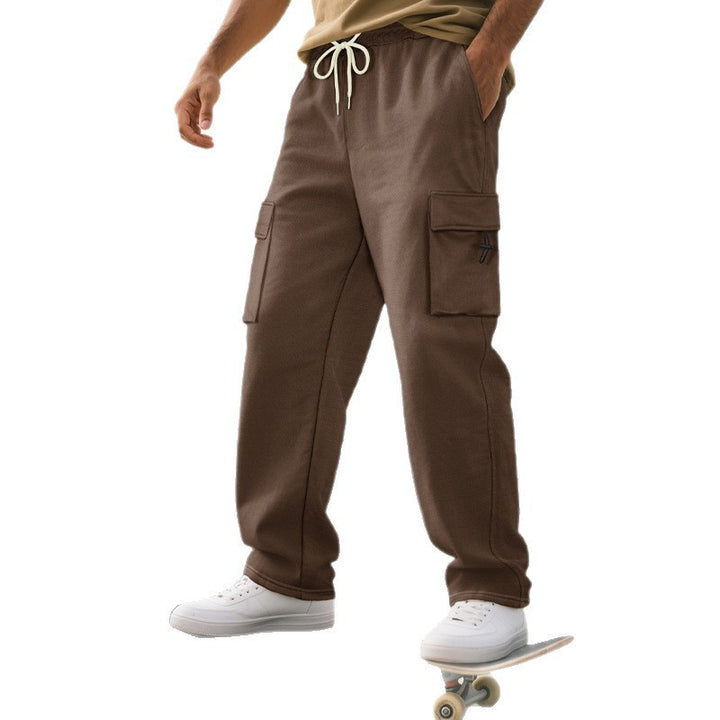 Men's cargo pants with elastic waistband and practical side pockets Lisslune
