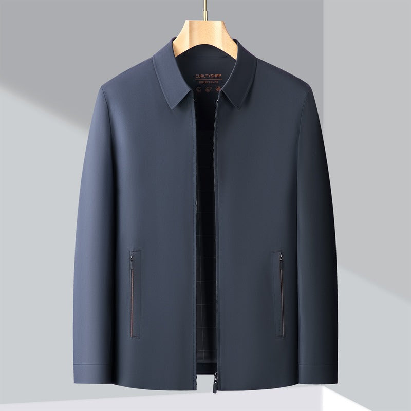 Men's Stylish Transitional Jacket with Urban Cut and Practical Zippered Pockets Lisslune
