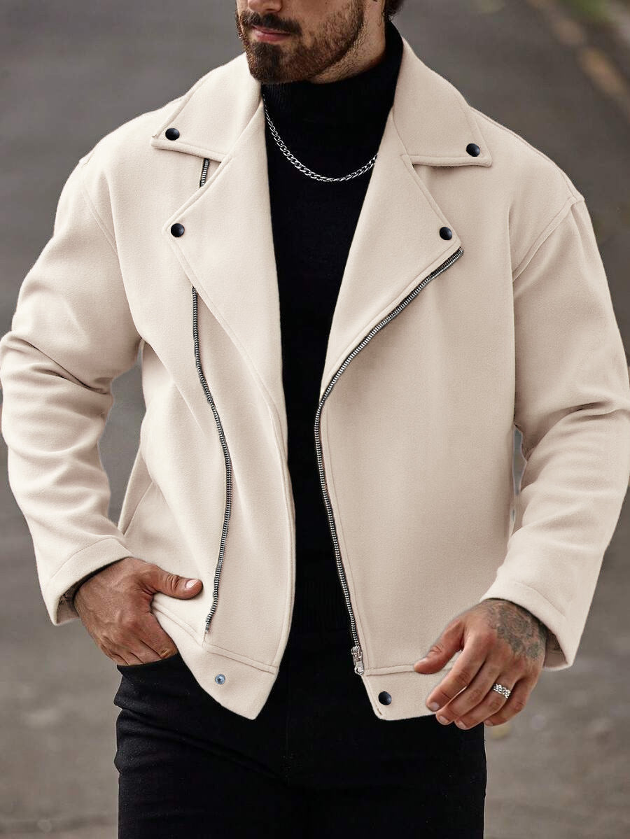 Men's Casual Motorcycle Jacket with Soft Lining Lisslune