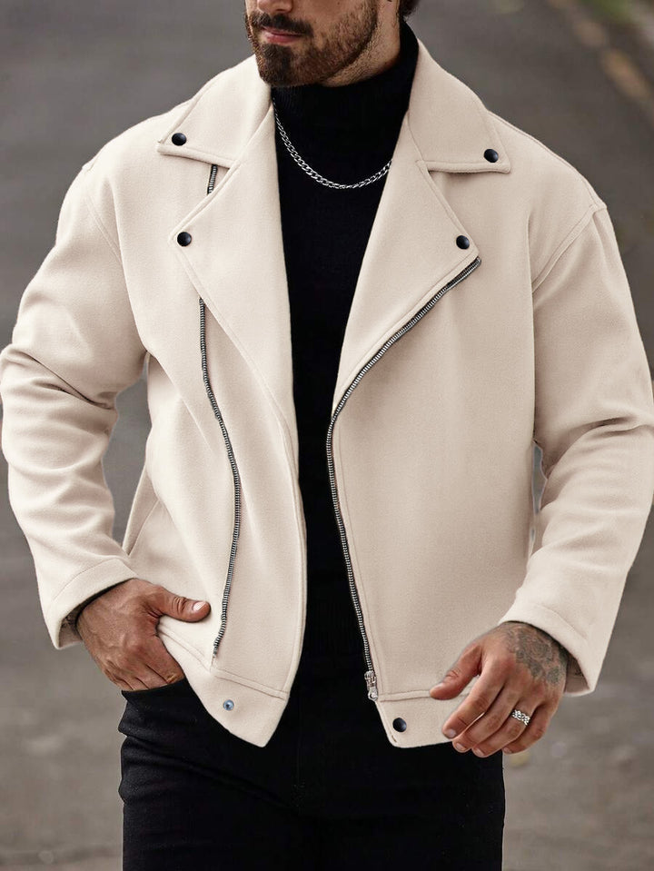 Men's Casual Motorcycle Jacket with Soft Lining Lisslune