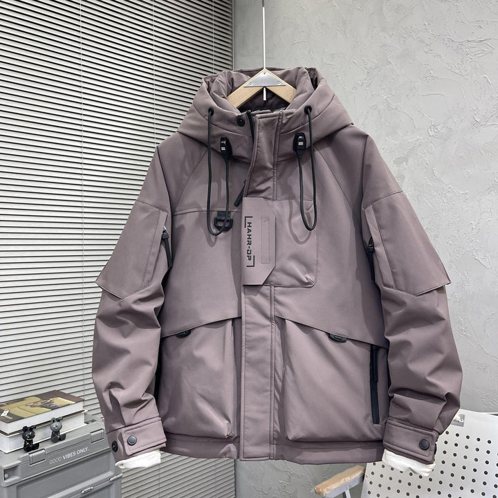 Men's Urban Multifunction Jacket with Adjustable Hood Design Lisslune