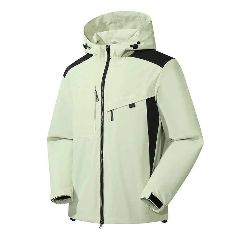 Men's multifunctional outdoor jacket with adjustable hood and strong zippers Lisslune
