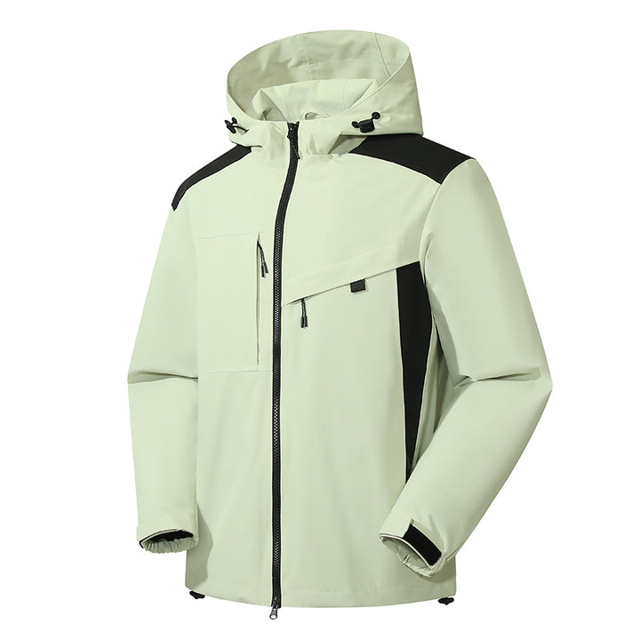 Men's multifunctional outdoor jacket with adjustable hood and strong zippers Lisslune
