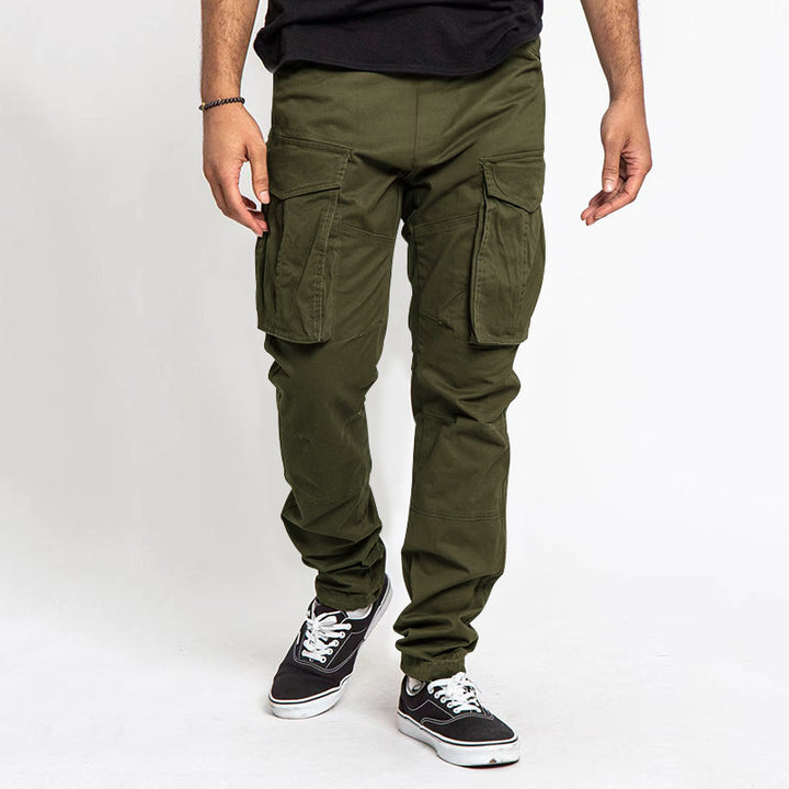 Men's cargo pants with multifunctional pockets and elastic waistband Lisslune