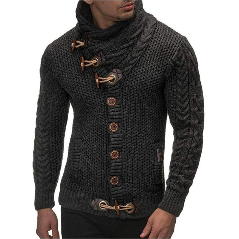 Men's cardigan with asymmetrical collar Lisslune