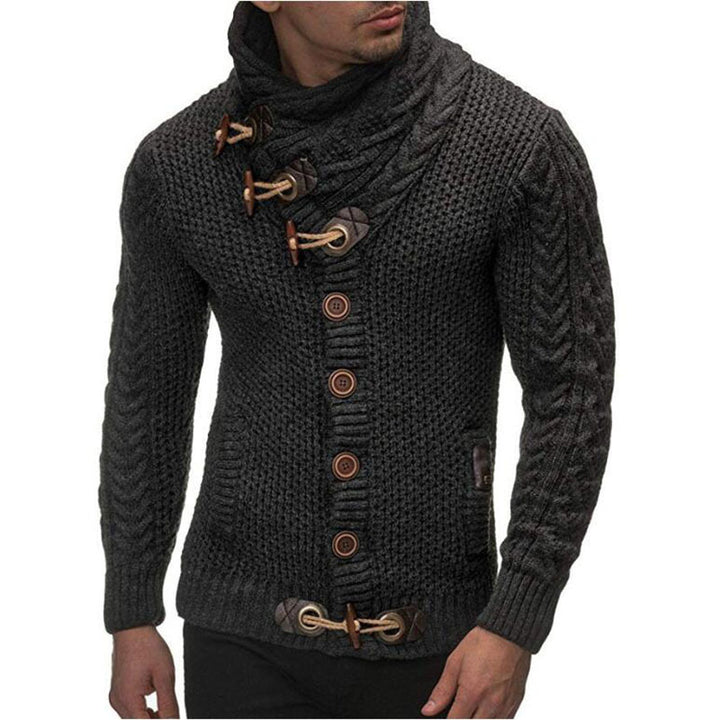 Men's cardigan with asymmetrical collar Lisslune