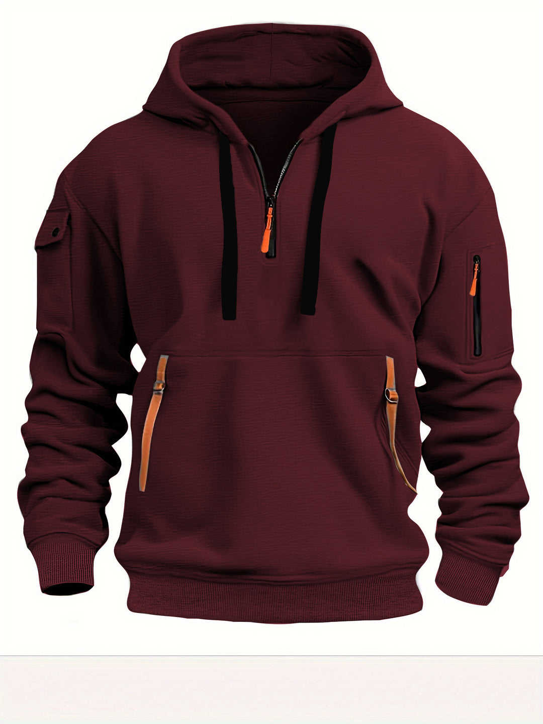 Women's hooded sweatshirt with functional pockets and modern stand-up collar Lisslune