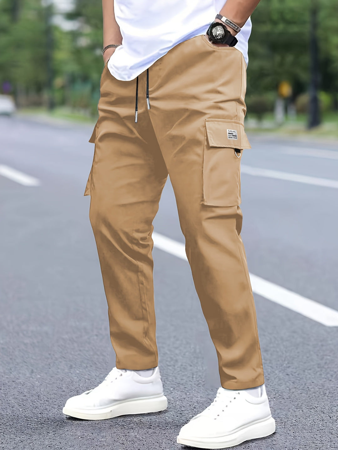 Men's cargo pants in modern design with practical pockets Lisslune