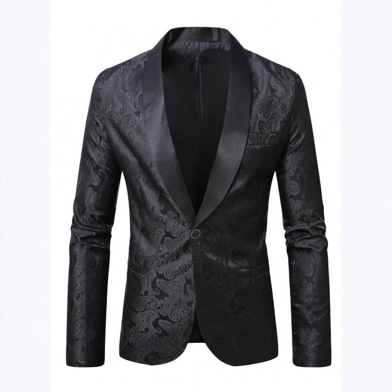 Men's elegant tuxedo blazer with paisley pattern Lisslune