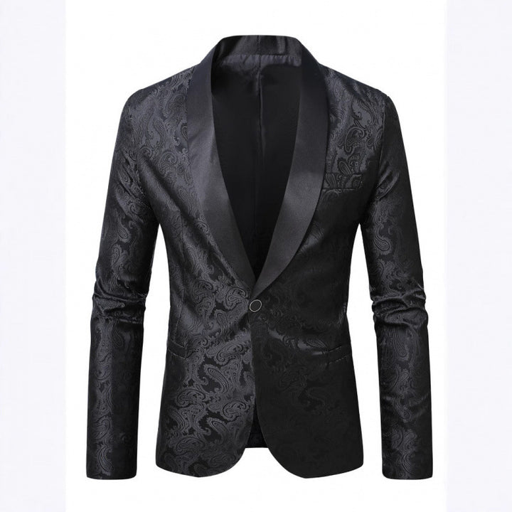 Men's elegant tuxedo blazer with paisley pattern Lisslune