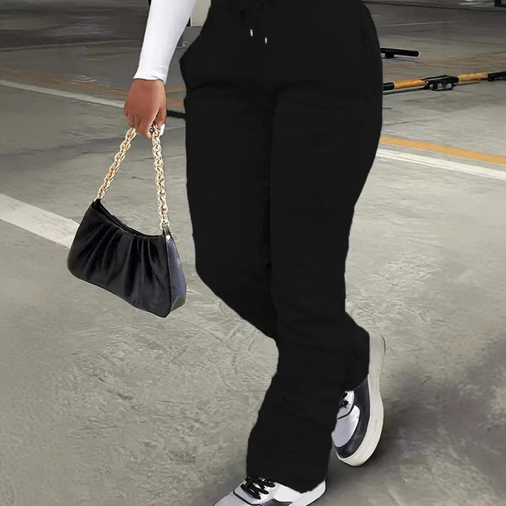 Women's comfortable leisure pants with high waistband Lisslune