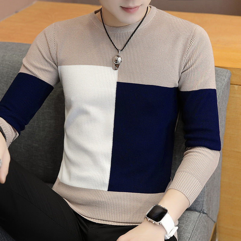 Men's fashionable sweatshirt with geometric pattern Lisslune