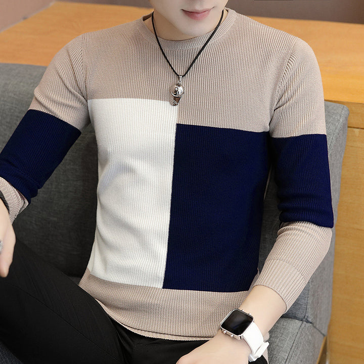 Men's fashionable sweatshirt with geometric pattern Lisslune