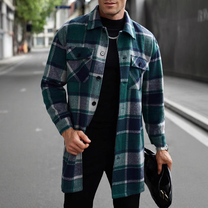 Men's Checked Flannel Jacket Lisslune