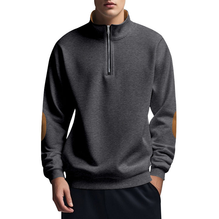Men's functional pullover with high collar and zipper Lisslune