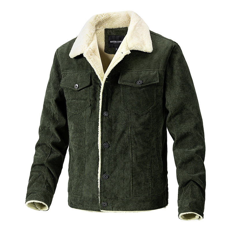 Men's cord jacket with soft teddy lining Lisslune
