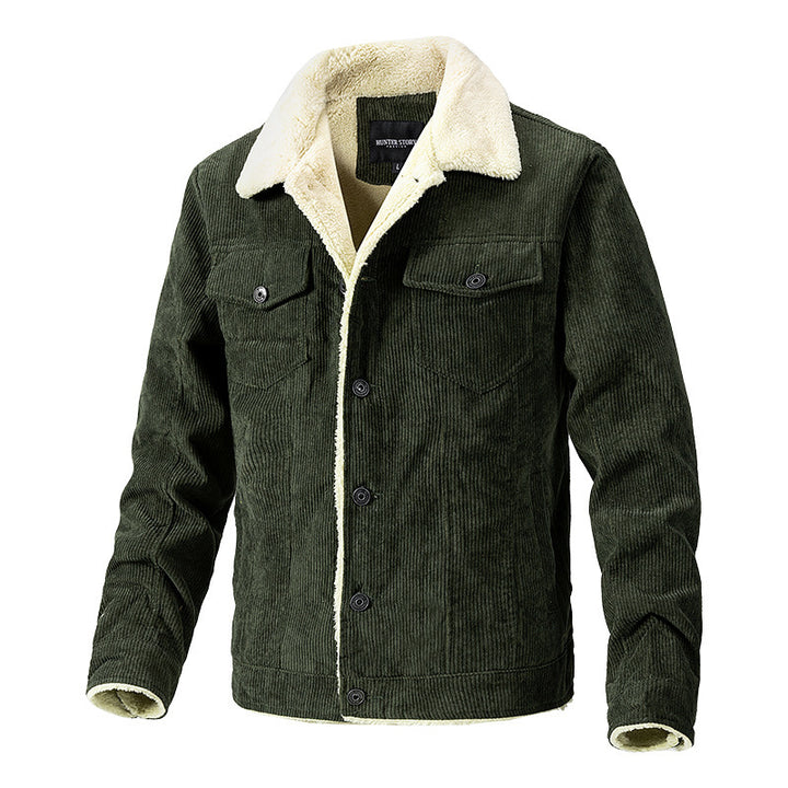 Men's cord jacket with soft teddy lining Lisslune