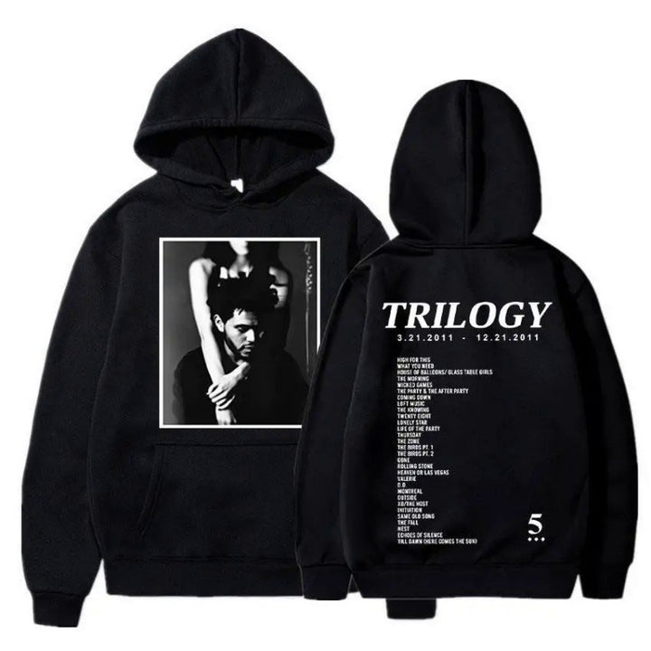 Women's hoodie with artistic photo print and unique lettering Lisslune