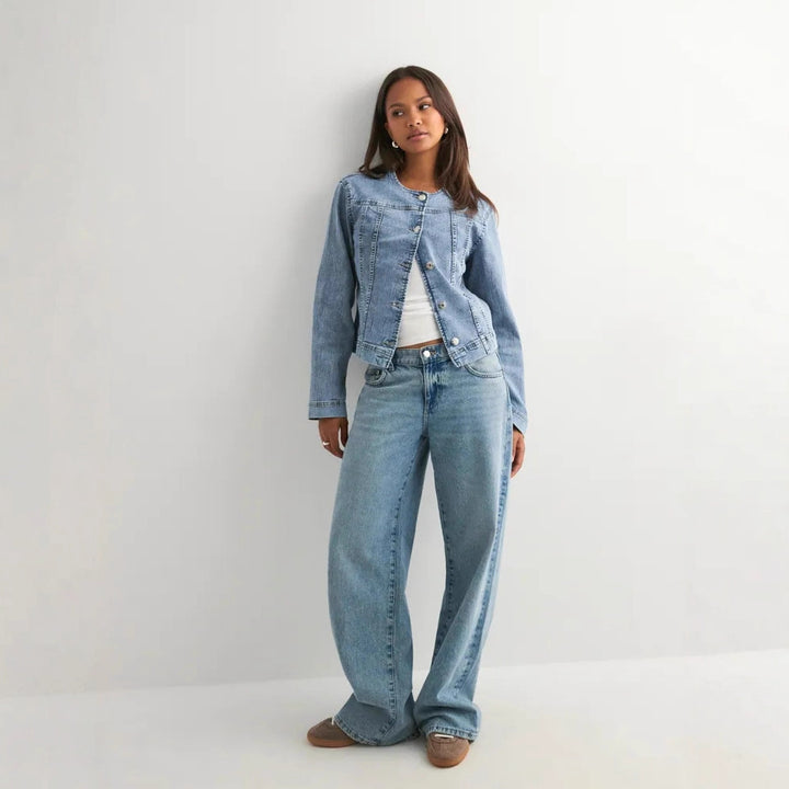 Damen zeitlose Denim-Jacke im modernen Schnitt Lisslune
