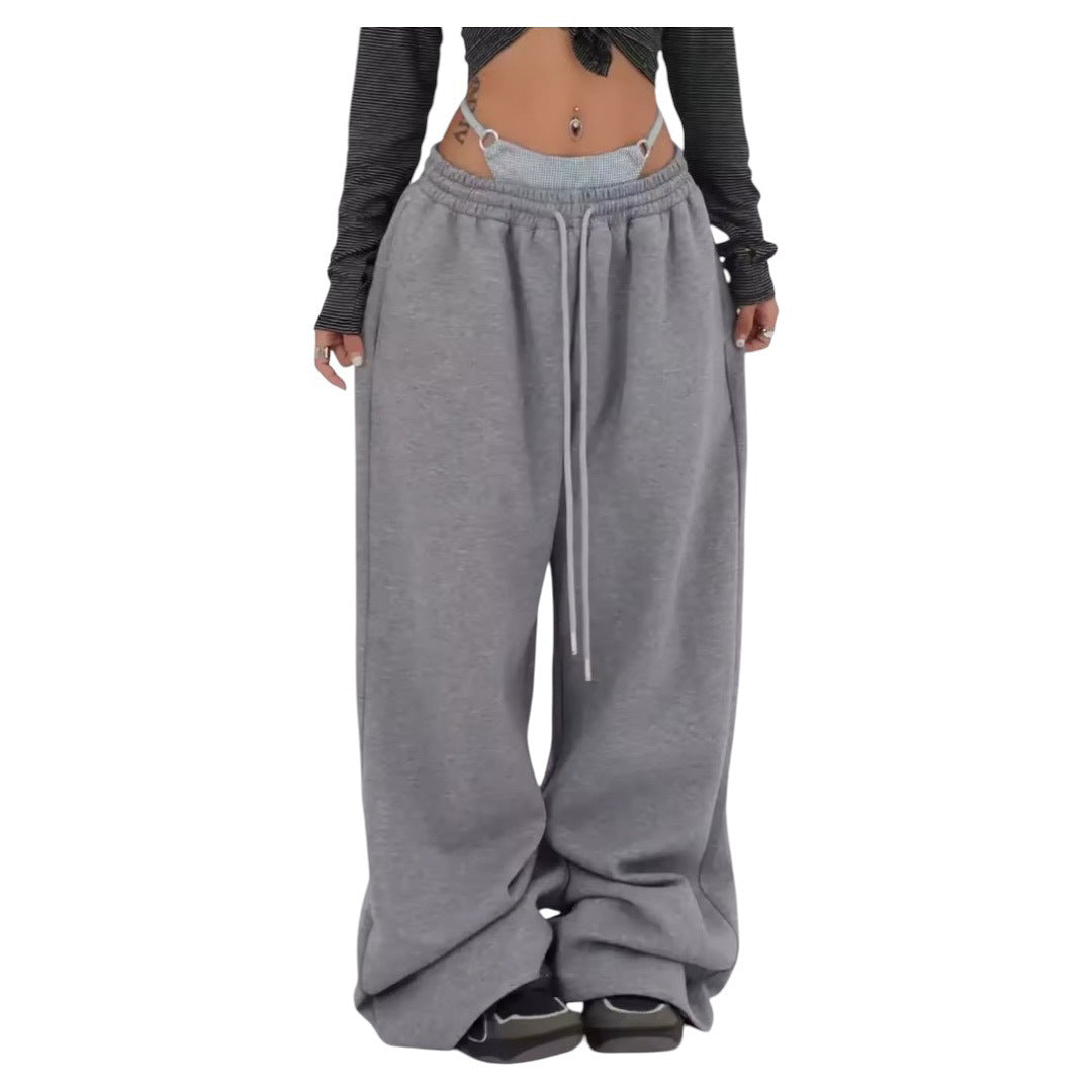 Women's comfortable Relaxed Fit leisure pants with high waistband and side pockets Lisslune