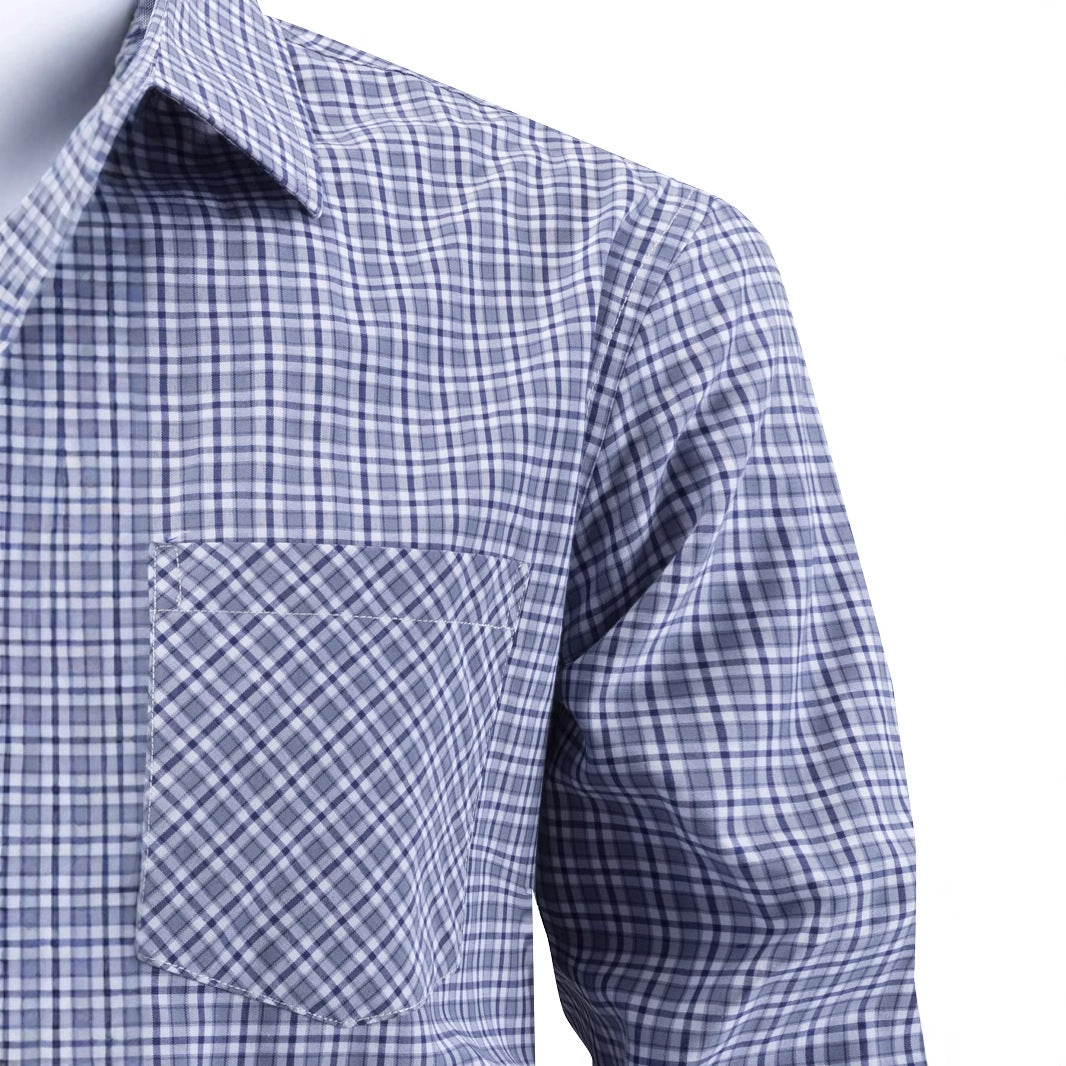 Men's Checked Long Sleeve Shirt Lisslune