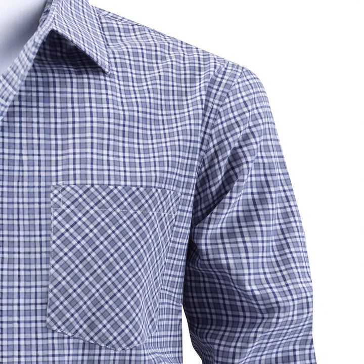 Men's Checked Long Sleeve Shirt Lisslune