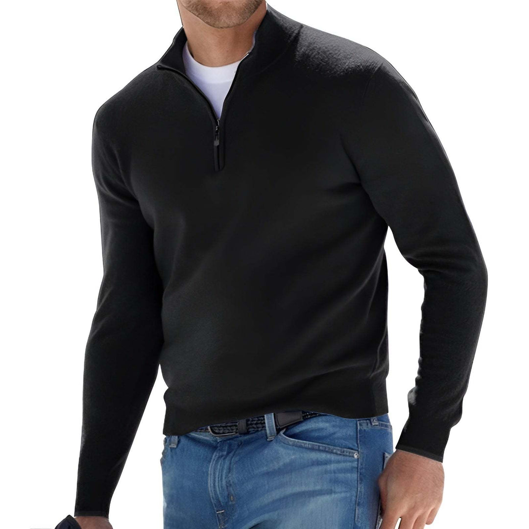 Men's pullover with stand-up collar and zipper Lisslune