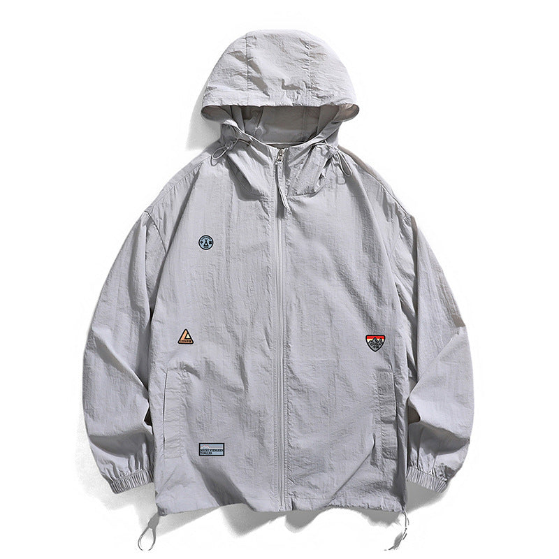 Men's multifunctional outdoor jacket with adjustable hood and zip pockets Lisslune