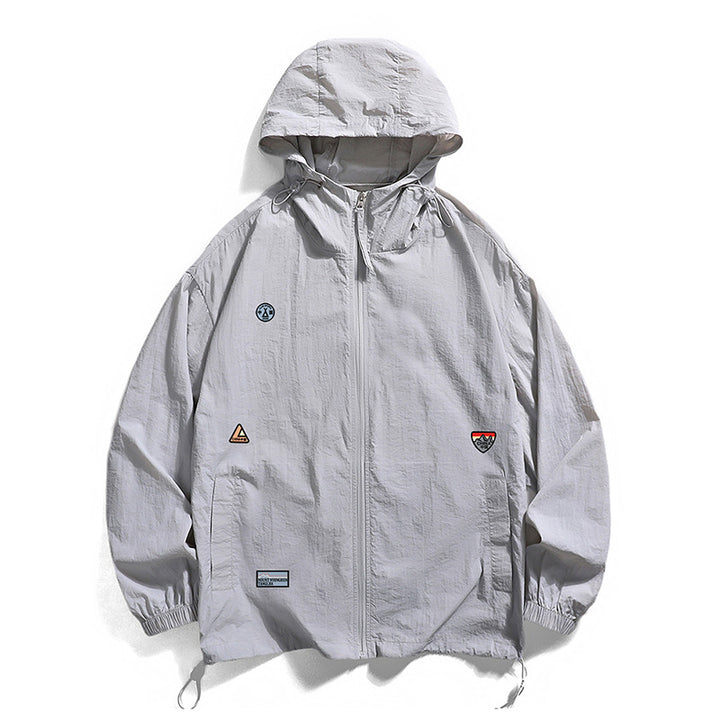 Men's multifunctional outdoor jacket with adjustable hood and zip pockets Lisslune