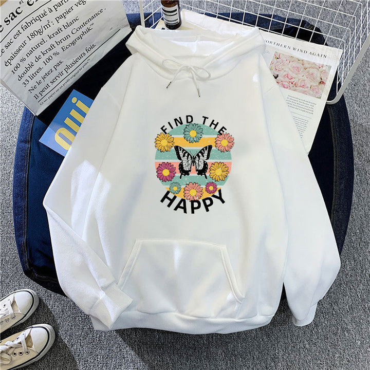 Women's hoodie with floral design and inspirational print Lisslune