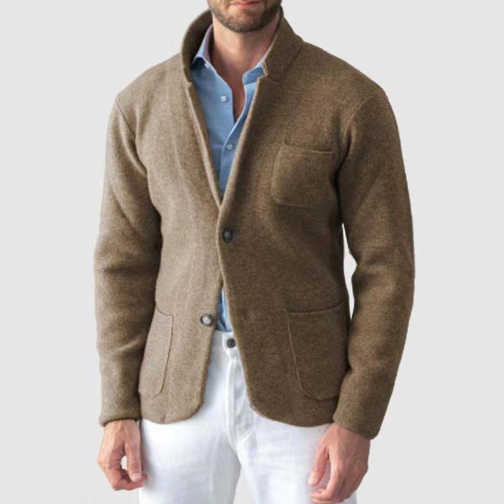 Men's knit blazer with elegant look and practical pockets Lisslune