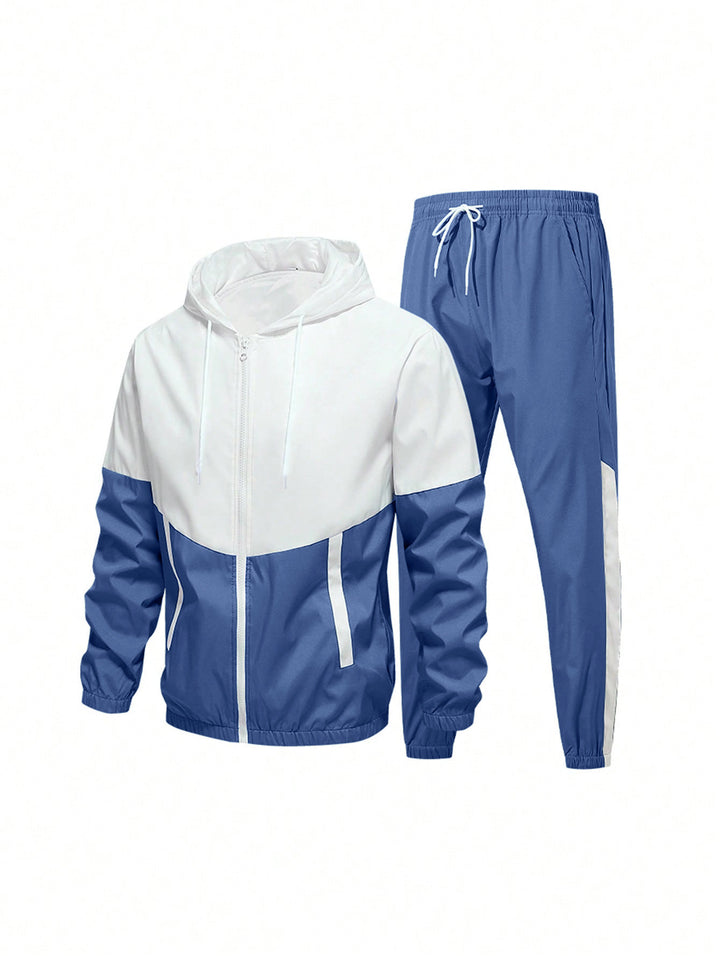 Men's Sporty Windbreaker Set with Breathable Materials Lisslune