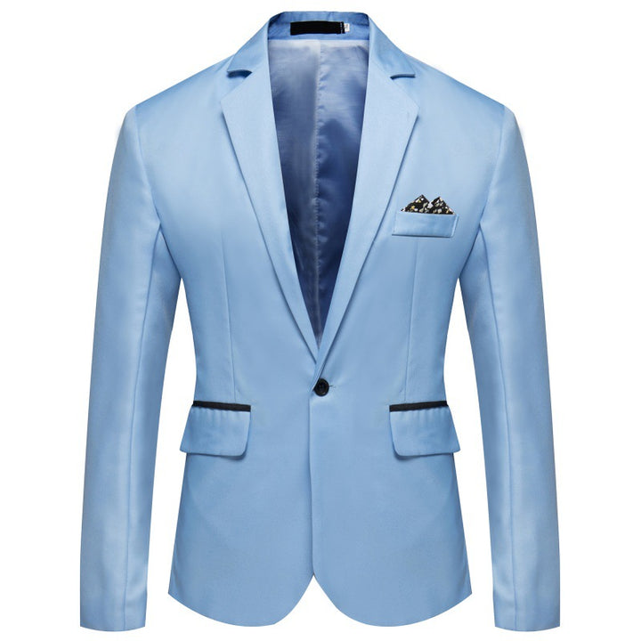 Men's Elegant Blazer with Silky-Matte Surface and Button Details Lisslune