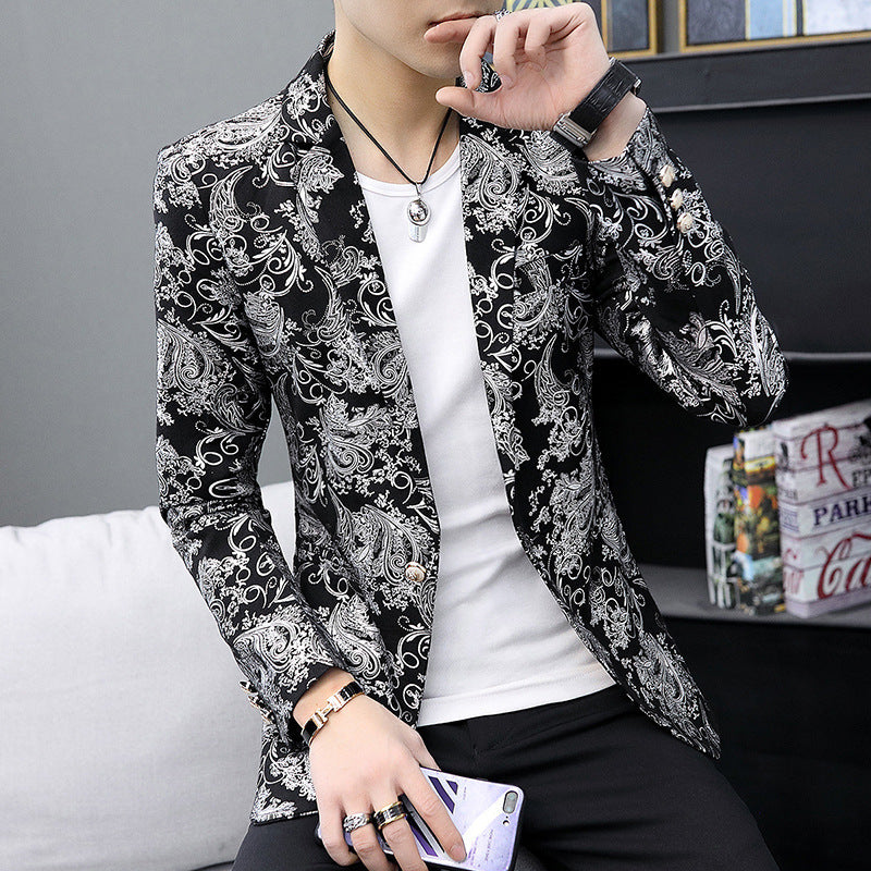 Men's elegant blazer with opulent design and shiny details Lisslune