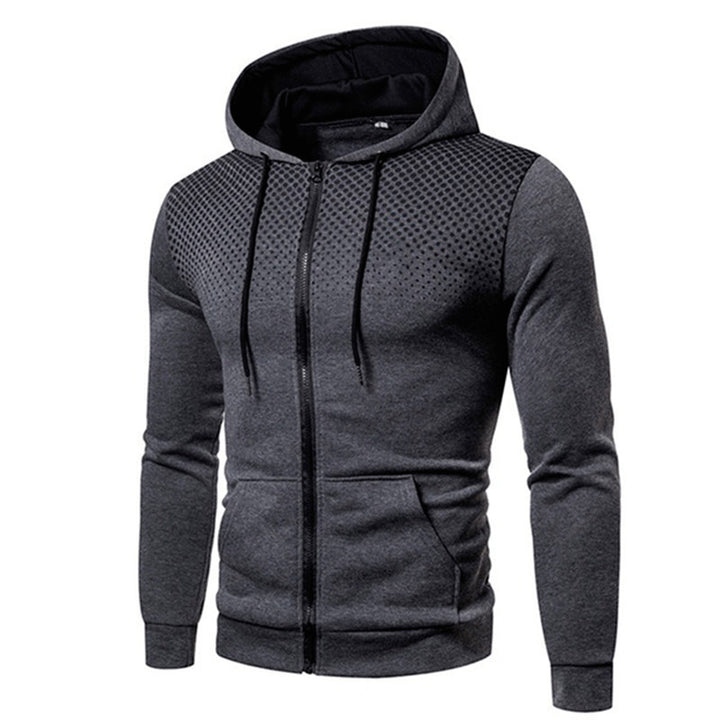 Men's sporty hoodie with stylish zipper and breathable material Lisslune