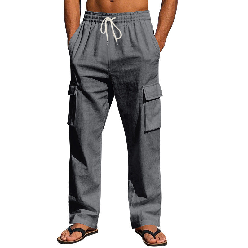 Men's cargo pants made of lightweight, breathable fabric with practical pockets Lisslune