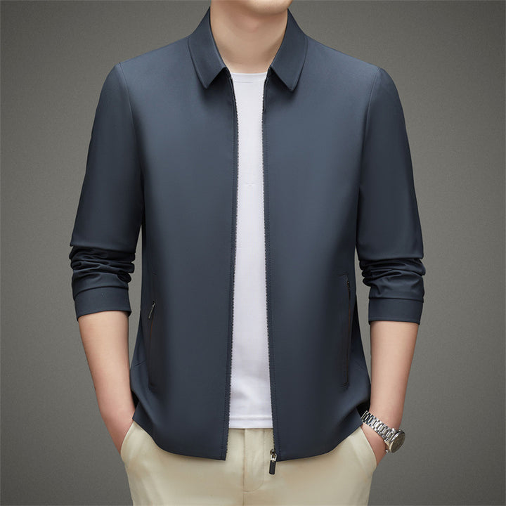 Men's Sporty Jacket with High Collar and Practical Pockets Lisslune