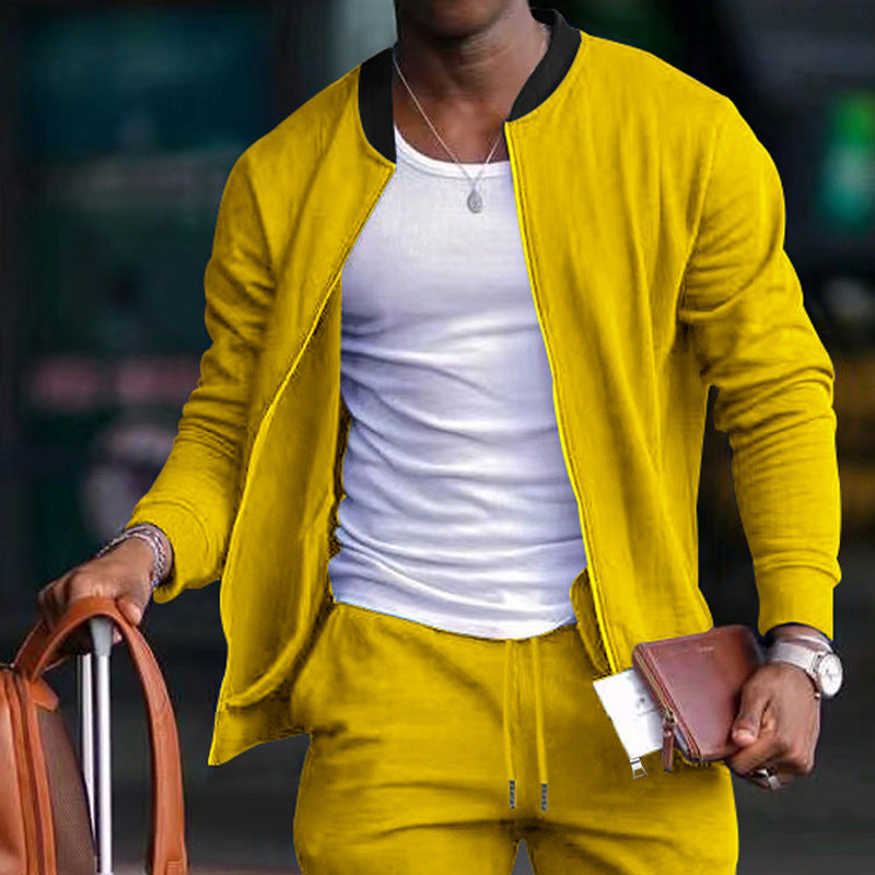 Men's sporty bomber jacket with elastic inserts and practical zipper Lisslune