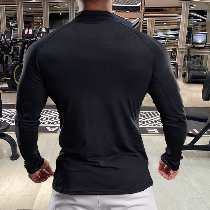 Men's functional shirt with half zip and breathable material Lisslune