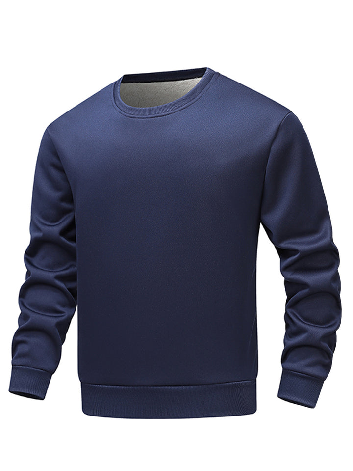 Men's comfortable fleece sweater with crew neck Lisslune