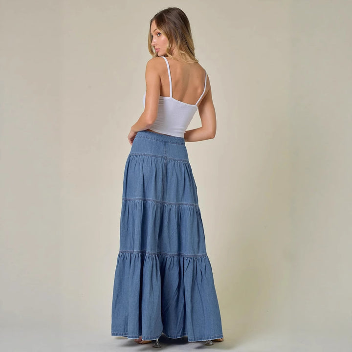 Women airy denim dress Lisslune