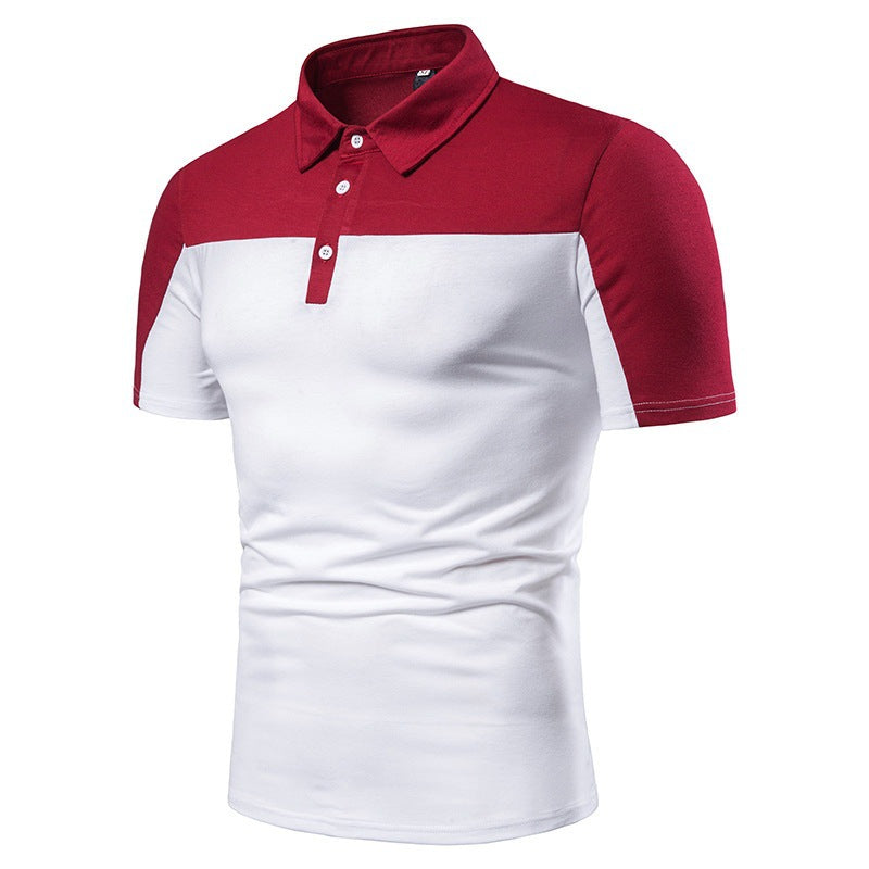 Men's Sporty Polo Shirt with Creative Graphic Design and Distinctive Cut Lisslune